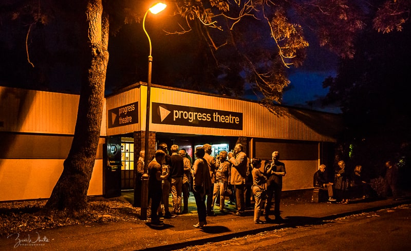 Jazz lovers in the interval break at the Progress – photo by Zoë White